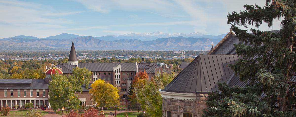 aerial shot of campus